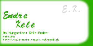 endre kele business card
